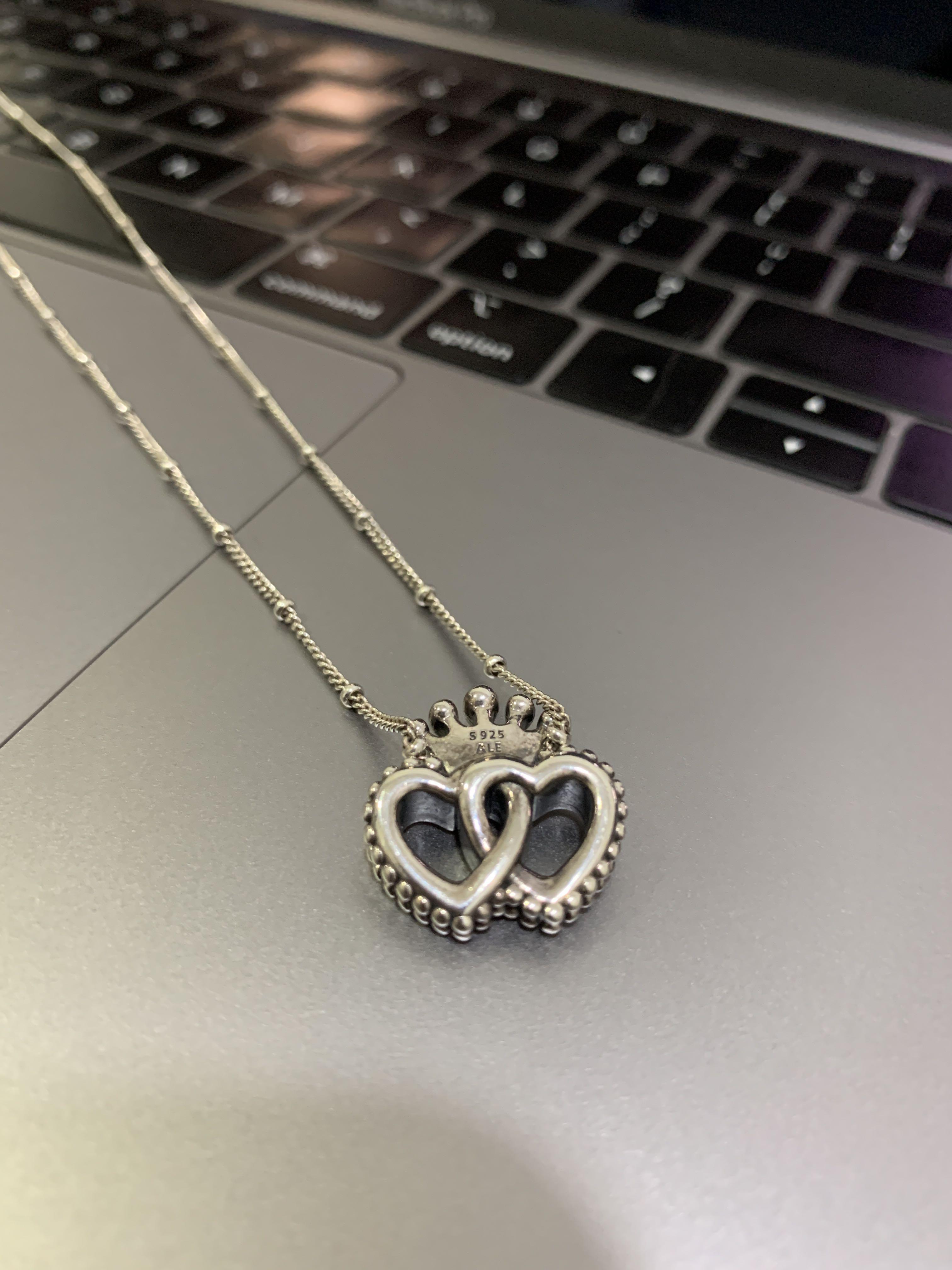 Pandora united regal hearts necklace top