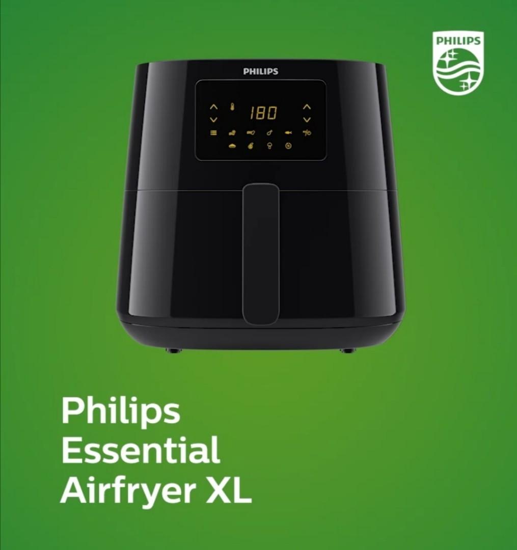 Philips Airfryer (Category: Other Kitchen Appliances) located in Makati City. Submitted by itsmekellybels (Listing ID 1085723697, Image 2). Description: ORIGINAL PHILIPS ESSENTIAL AIRFRYER XL CAPACITY Perfect for the whole FAMILY👪 6.2 L Condition: Used NO ISSUES RFS: We already bought a new one Capacity : 1.2 kilograms Rapid Air Technology Perfectly Cooked Cooks Evenly Digital Interface with 7 Pre sets 100% MONEY BACK GUARANTEE IF PROVEN FAKE ✔️