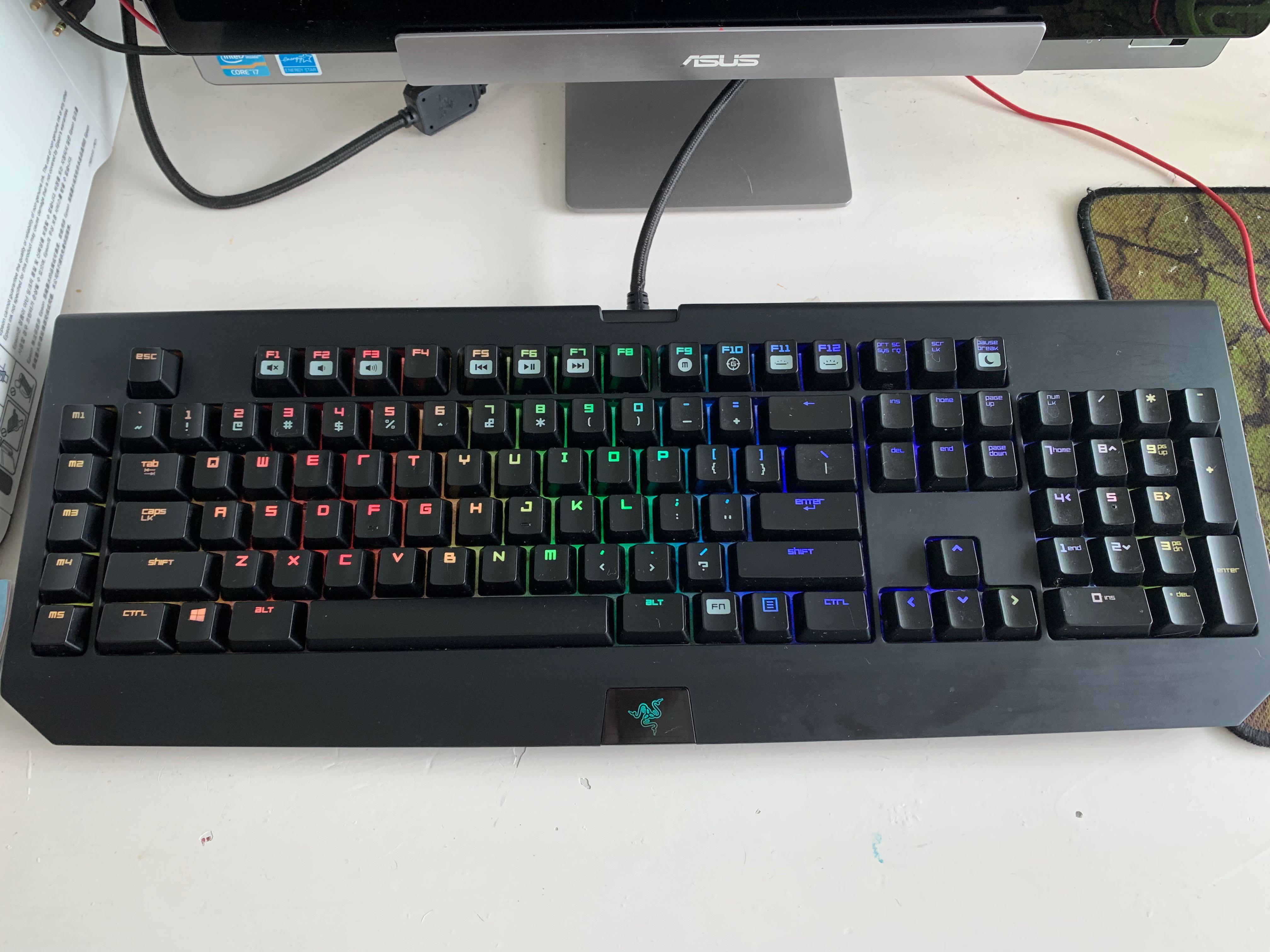 Razer Blackwidow Chroma Ultimate Keyboard 機械鍵盤青軸rgb 電子產品 電腦 平板電腦 Carousell