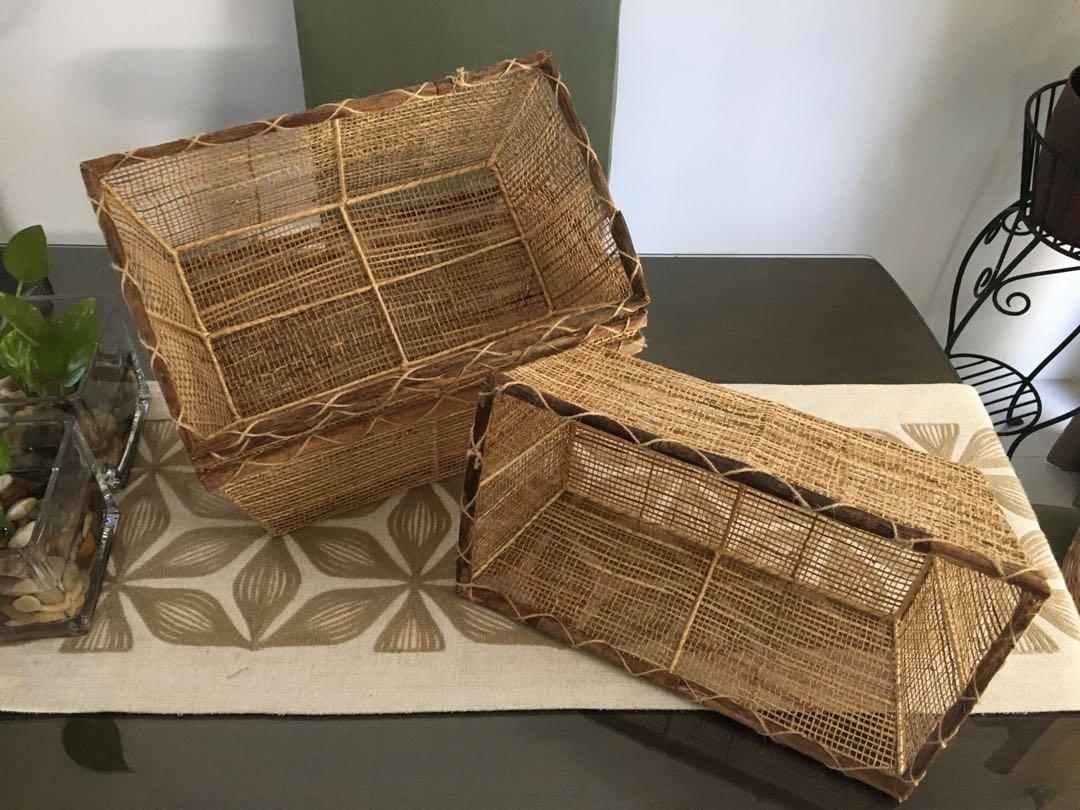 Rectangular Abaca with Jute Fiber, Furniture & Home Living, Home ...