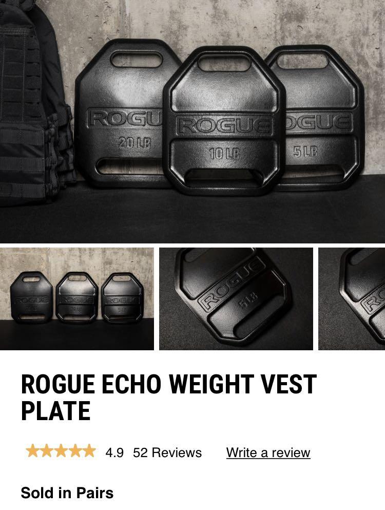 Rogue echo sales weight vest plate