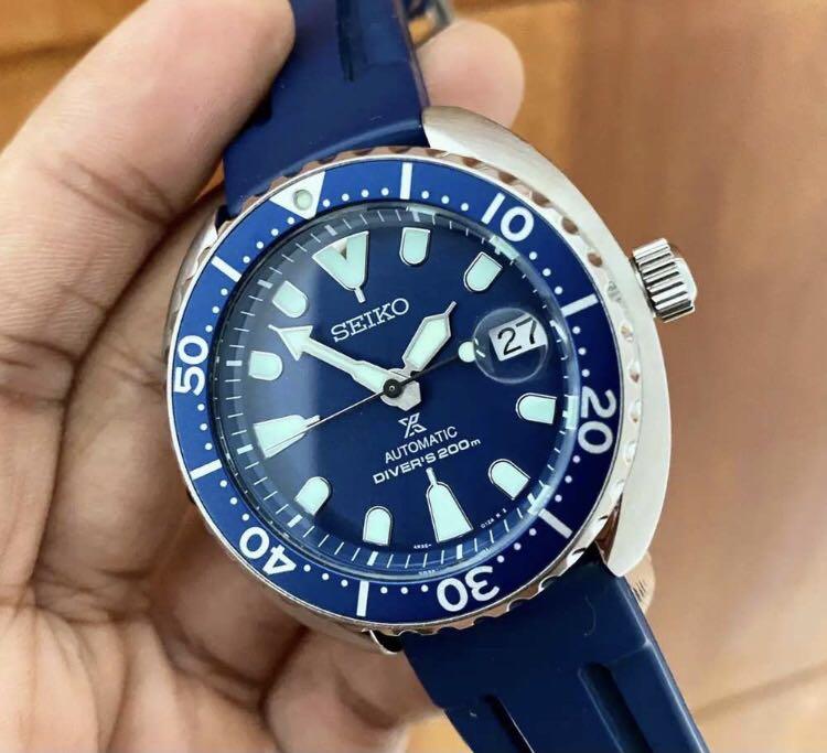 Seiko mini turtle blue dial Barang Mewah Jam Tangan di Carousell