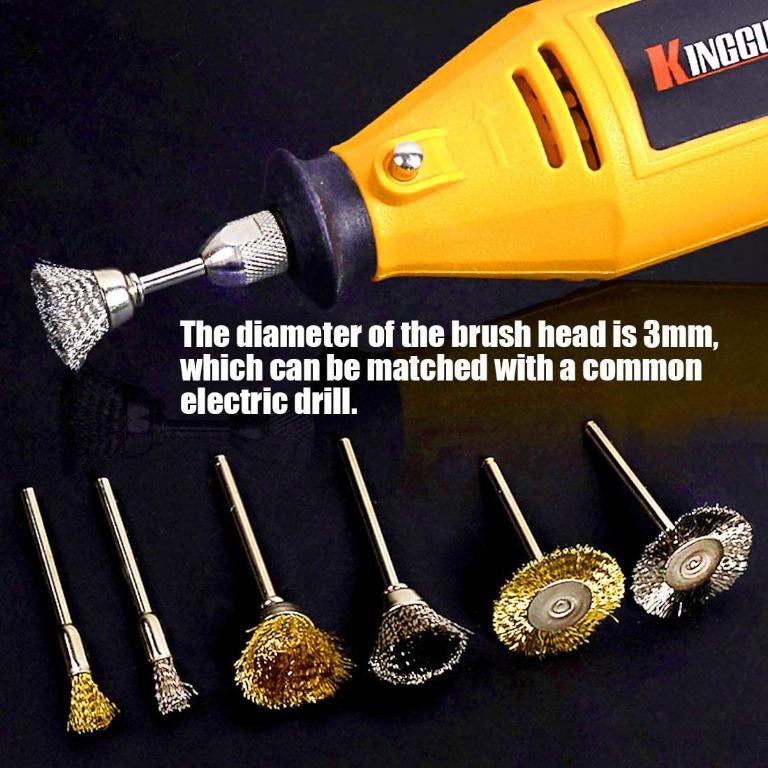 Brass Brush Brass Wire Brush 36pcs Brass Steel Wire Brush Set Pen Cup Wheel  Shape Polishing Rotary Tools Full Kit : : Tools & Home Improvement