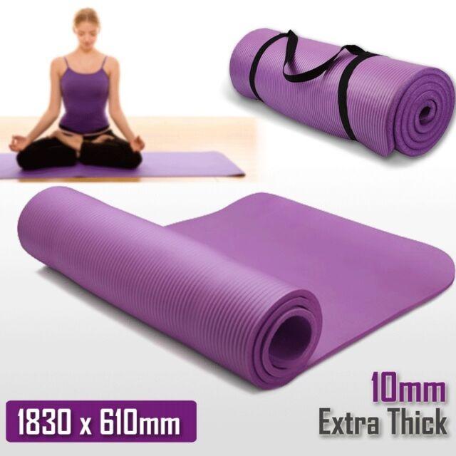 SG Ready Stock All Purpose Extra Thick High Density NBR Exercise Yoga Mat with Carrying Strap