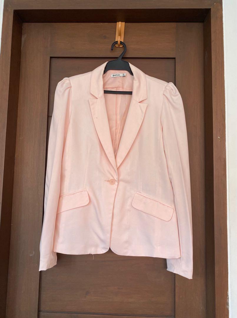 blazer stradivarius pink
