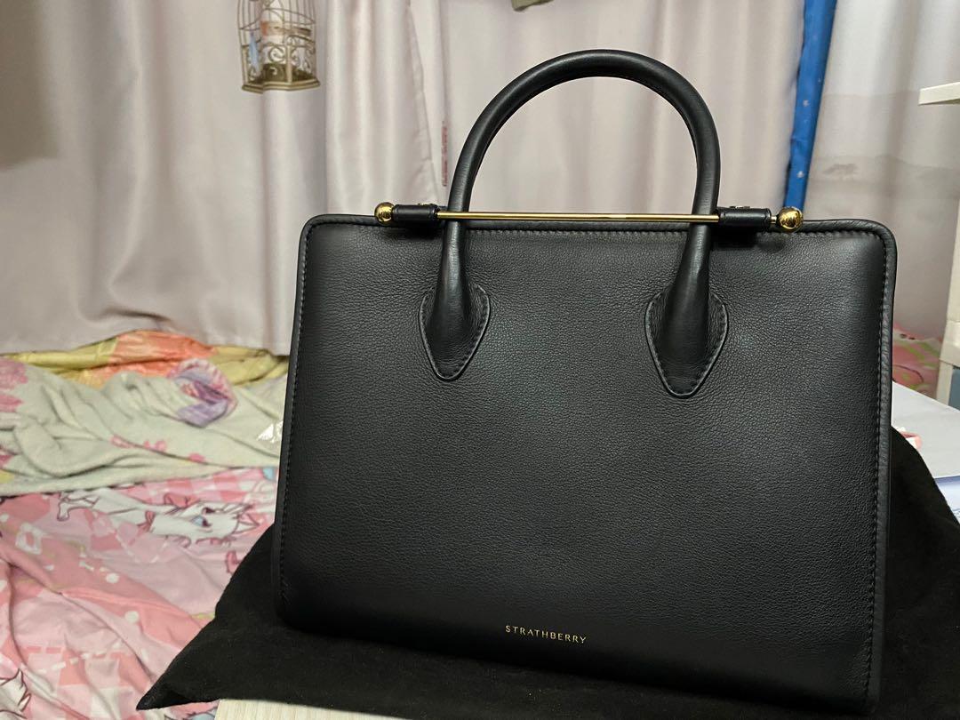 Strathberry midi tote black top