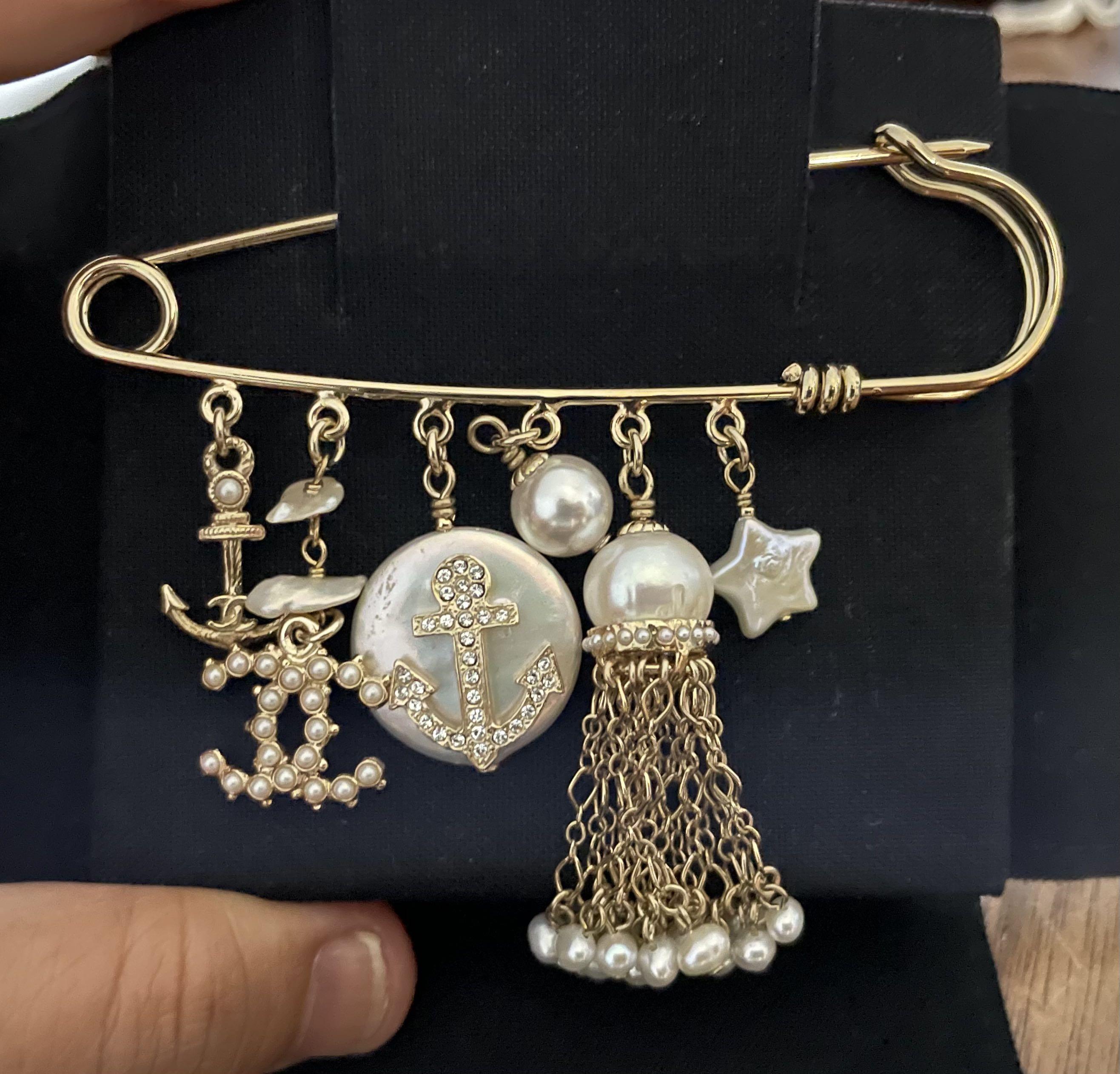Super Pretty Chanel Safety Pin Brooch