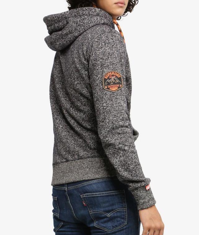 superdry orange label mountain zip hoodie