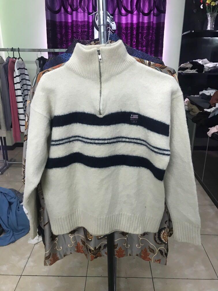Sweater rajut turtleneck zipper super 