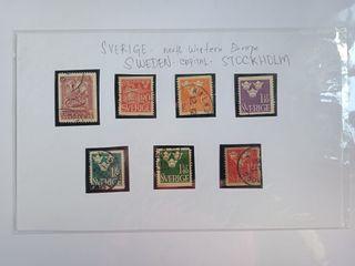 Sweden (Sverige) 1958-62 three crowns( 7 values)