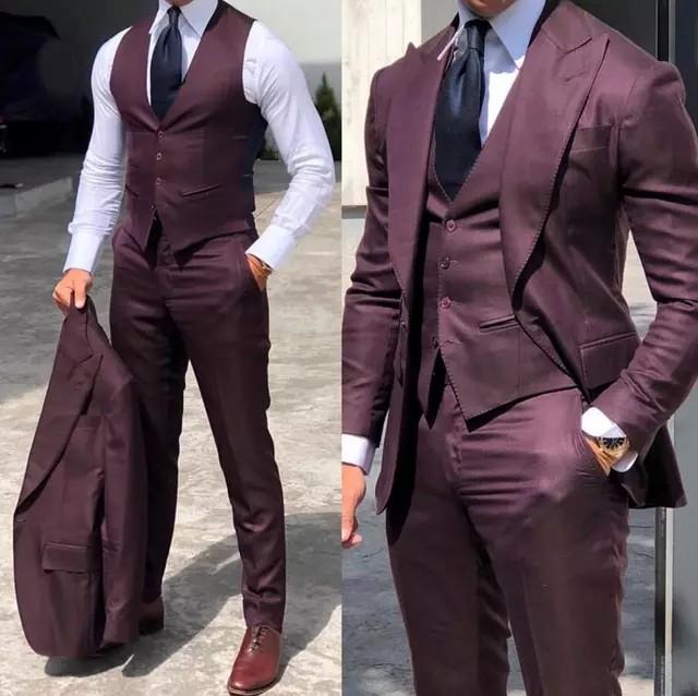 groom 3 piece wedding suit
