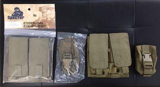 USMC Coyote and Khaki pouches