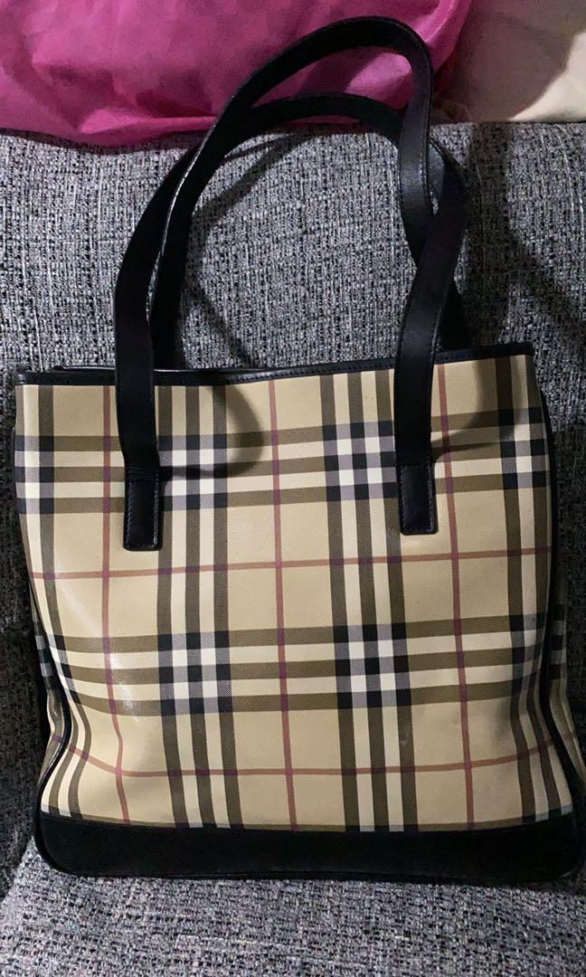 vintage burberry tote bag