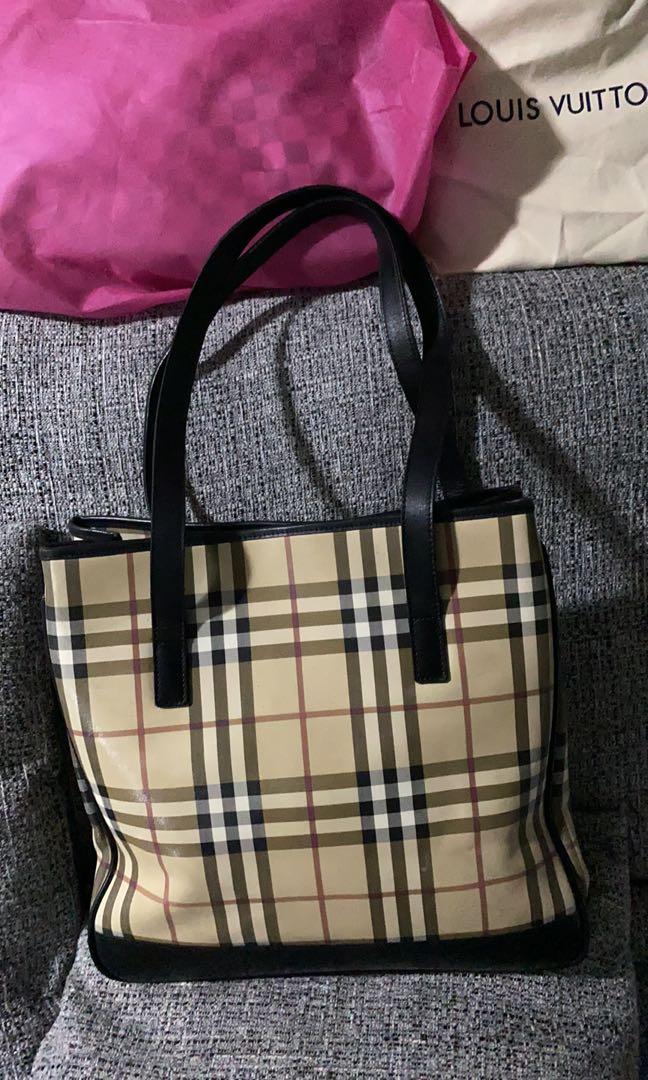 Vintage burberry sales tote bag