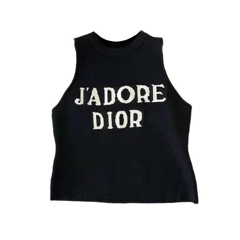 Vintage J Adore Dior Knitted Top Luxury Apparel On Carousell