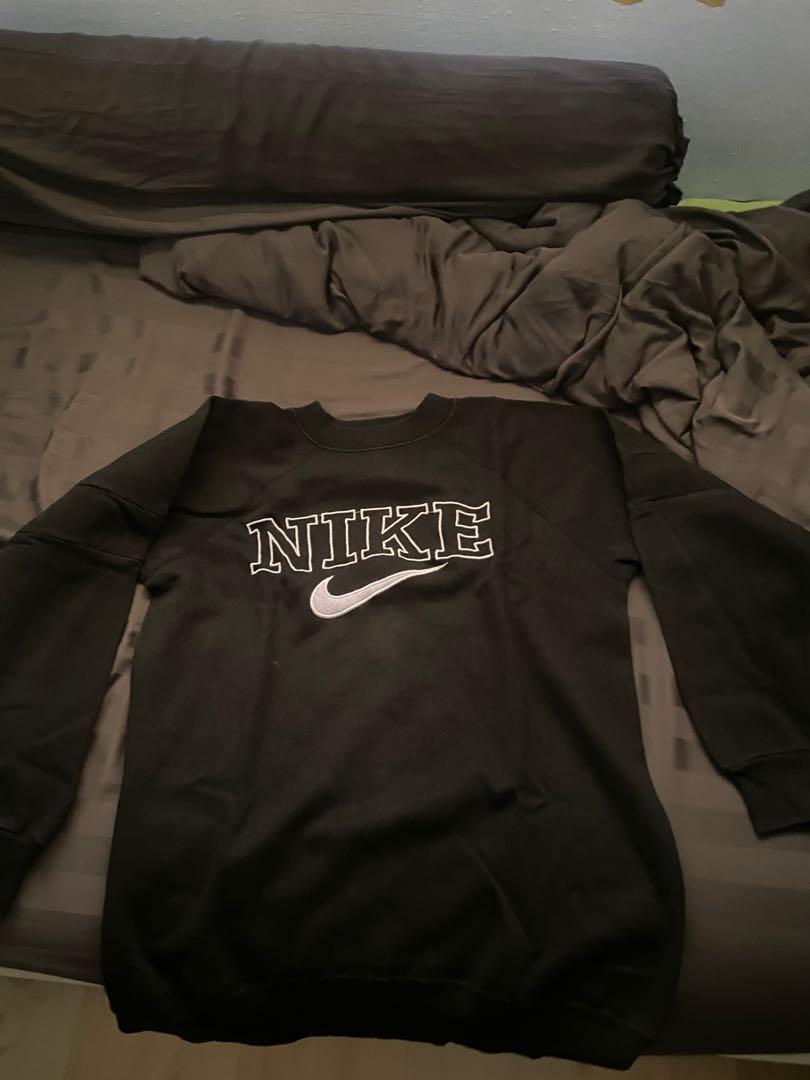 Vintage Nike Black Sweatshirt, Women's 
