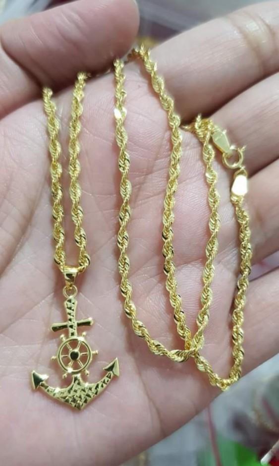 18K Saudi Gold necklace for men, Men's Fashion, Watches ...
