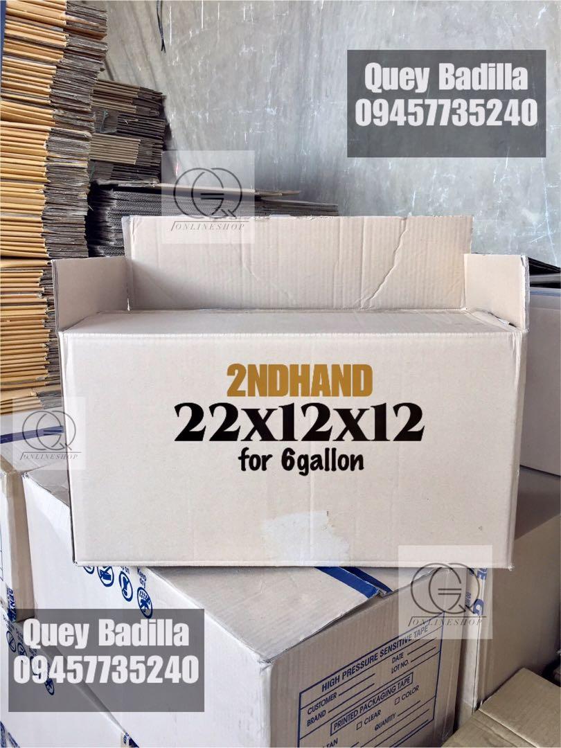 2nd hand/used Corrugates box (Category: Storage Boxes & Baskets) located in Quezon City. Submitted by gq.packagingsupplies.ph (Listing ID 1085900882, Image 1). Description: 𝗕𝗿𝗮𝗻𝗱𝗻𝗲𝘄 𝗕𝗮𝗹𝗶𝗸𝗯𝗮𝘆𝗮𝗻 𝗕𝗼𝘅 🛒33” x 19” x 19” Heavy duty / double wall 🛒20” x 20” x 20” double wall 🛒 18” x 16” x 18” single wall 𝟮𝗻𝗱 𝗵𝗮𝗻𝗱/𝘂𝘀𝗲𝗱 𝗯𝗼𝘅 🛒22” x 12” x 12 for 6gallon (doublewall) 🛒13” x 13” x 12” for 4gallon (singlewall) 🛒11” x 9 ½