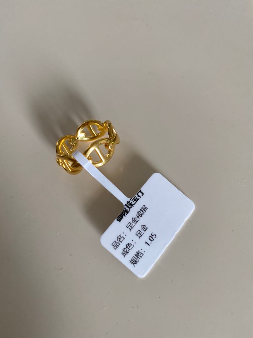 999 gold Herm s pig nose ring Luxury Accessories on Carousell
