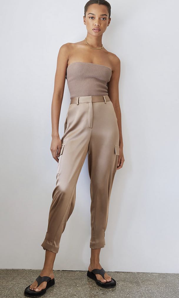 Aritzia women's silky cargo pants 