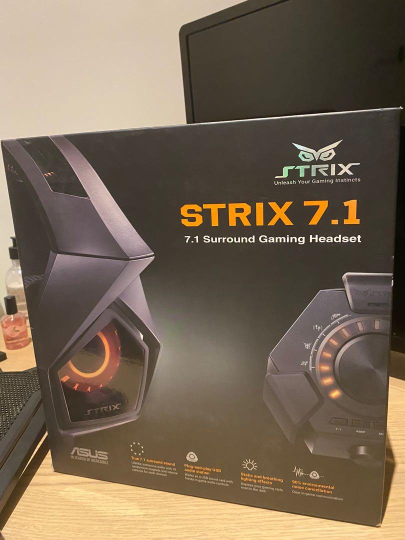 Asus Strix 7 1 Surround Gaming Headset Electronics Computer Parts Accessories On Carousell