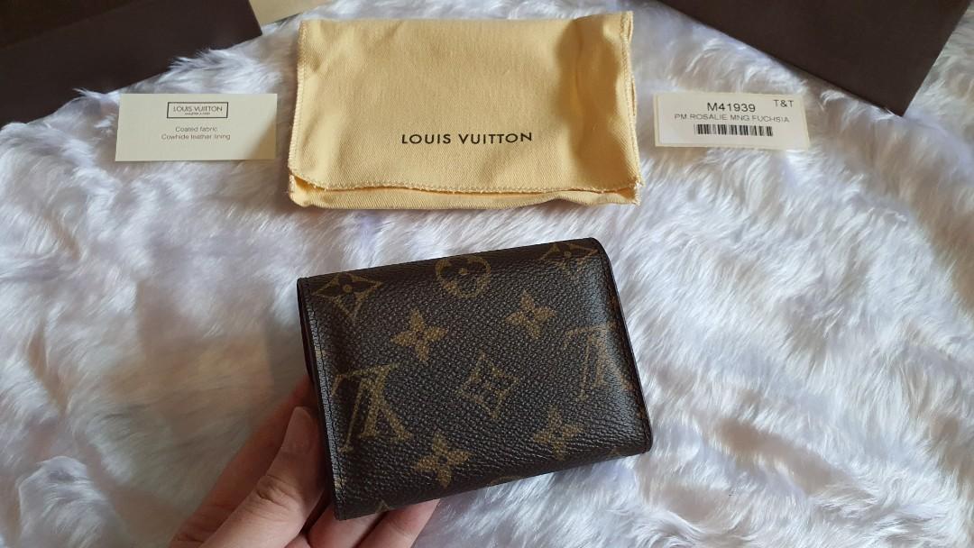 Authentic Louis Vuitton LV Rosalie Coin Purse Fuschia Mono