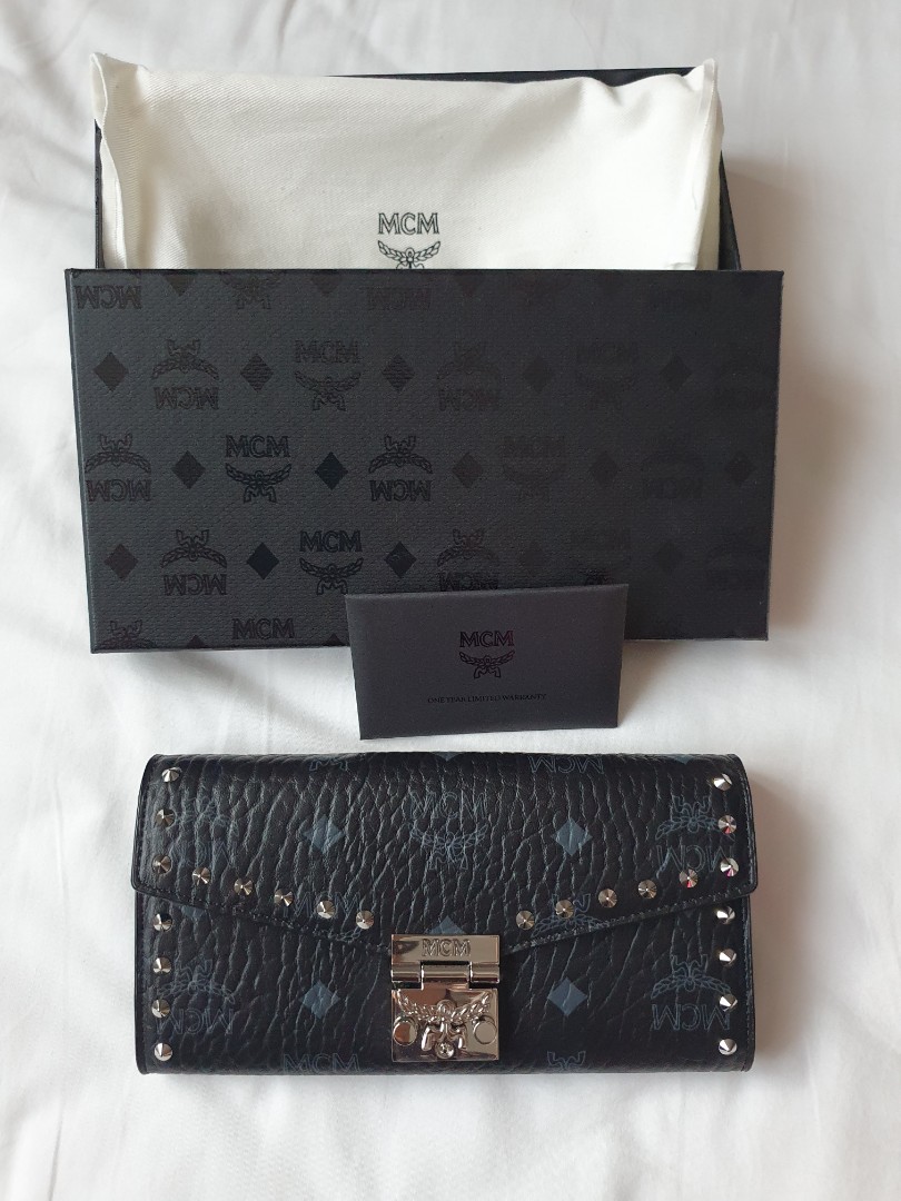 AUTHENTIC MCM PATRICIA STUDDED CROSSBODY WALLET