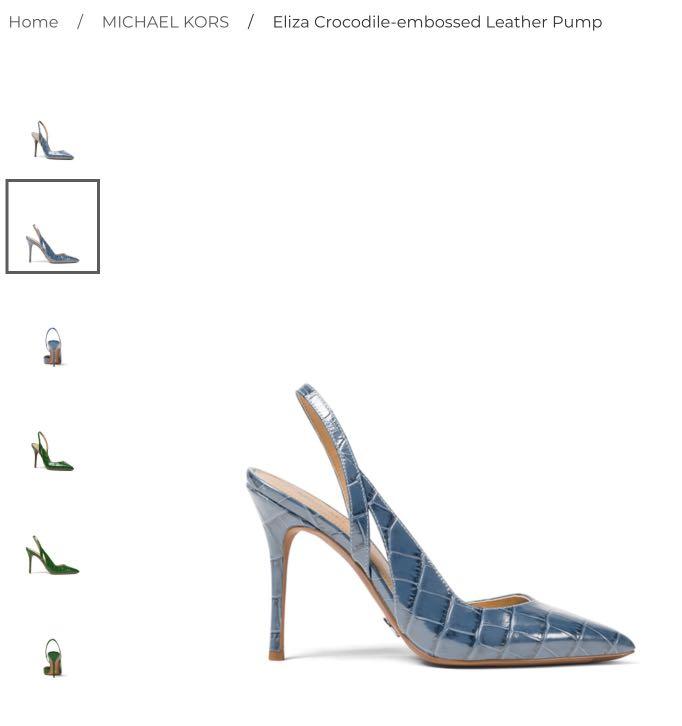 Keke crocodile embossed leather pump cheap