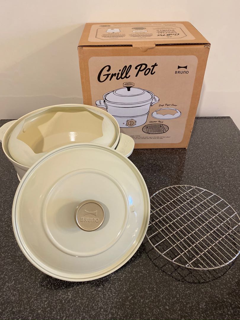 全新BRUNO Grill Pot 多功能炆煮鍋 BOE029, 家庭電器, 廚房電器, 焗爐及多士爐 Carousell