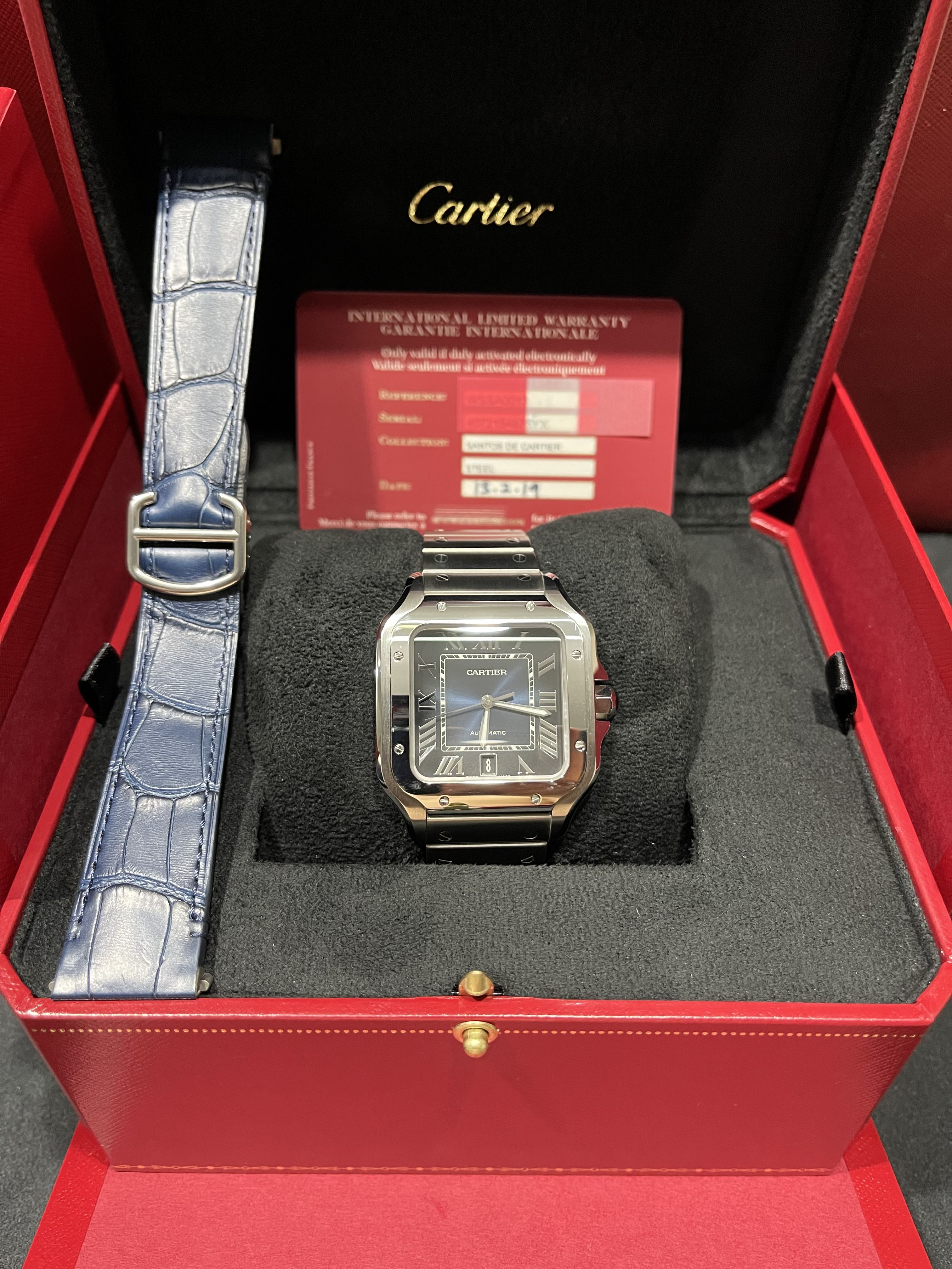 Cartier santos gradient blue sale