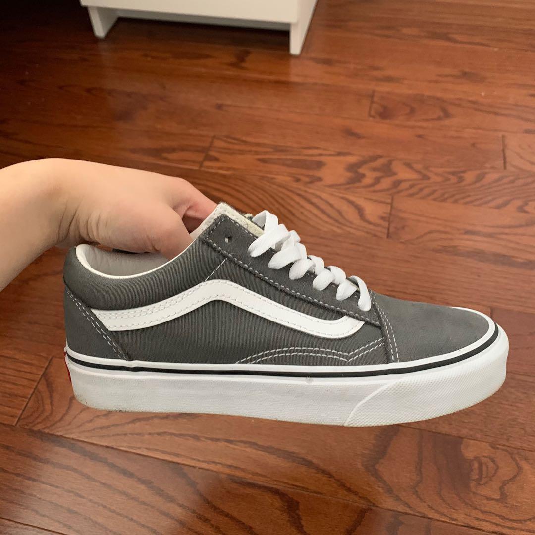 Dark Grey Old Skool Vans Women s Fashion Shoes on Carousell