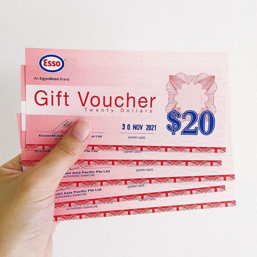 Esso Gift Voucher $20 x 30 pcs, Tickets & Vouchers, Vouchers ...