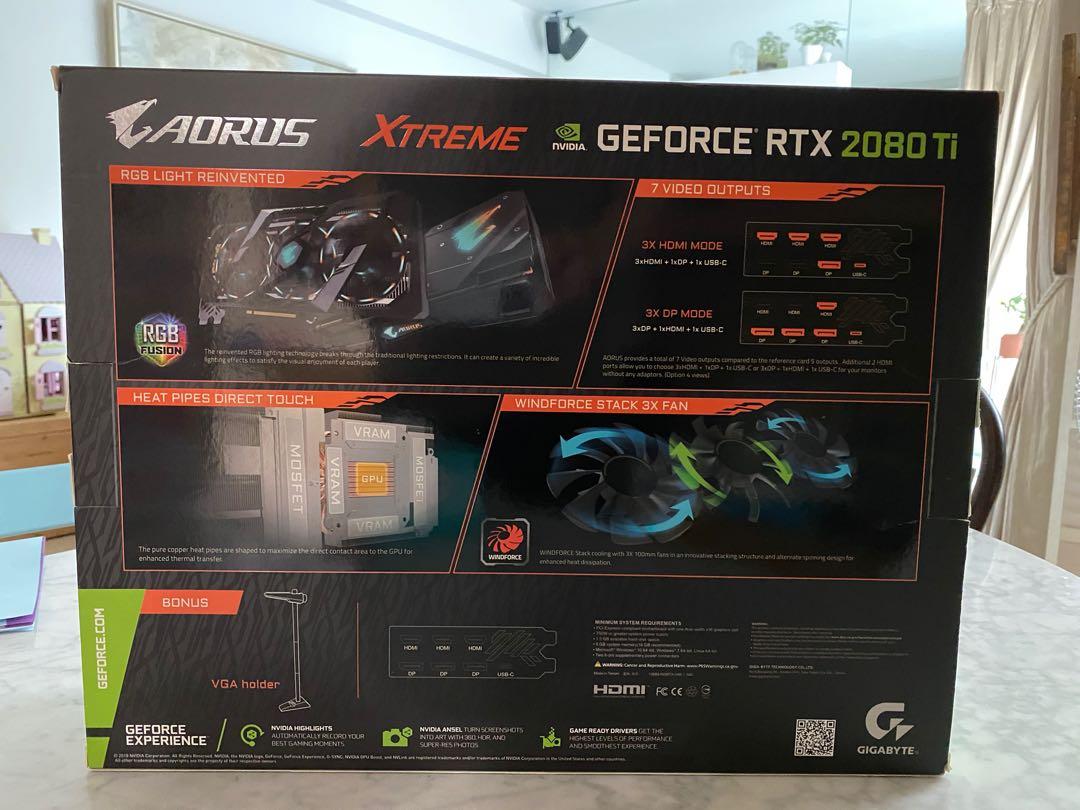 Gigabyte RTX 2080 Ti Aorus Xtreme 11G, Computers & Tech, Parts ...