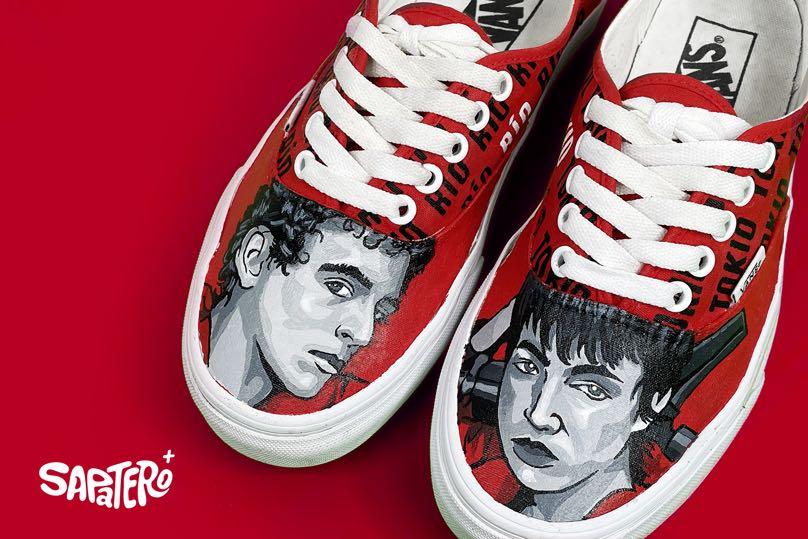 Money Heist Tokio x Rio handpainted shoes
