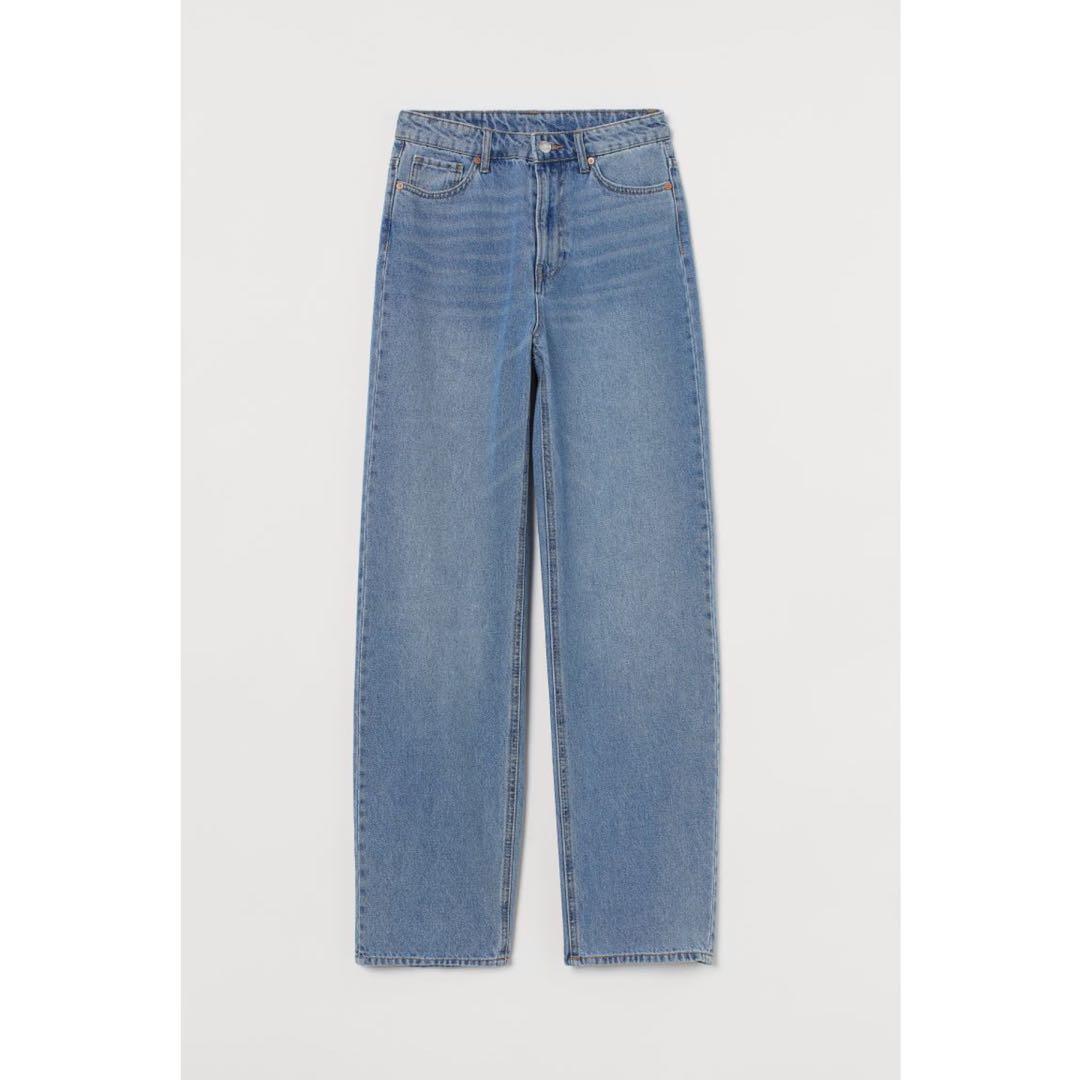 h&m loose straight high jeans