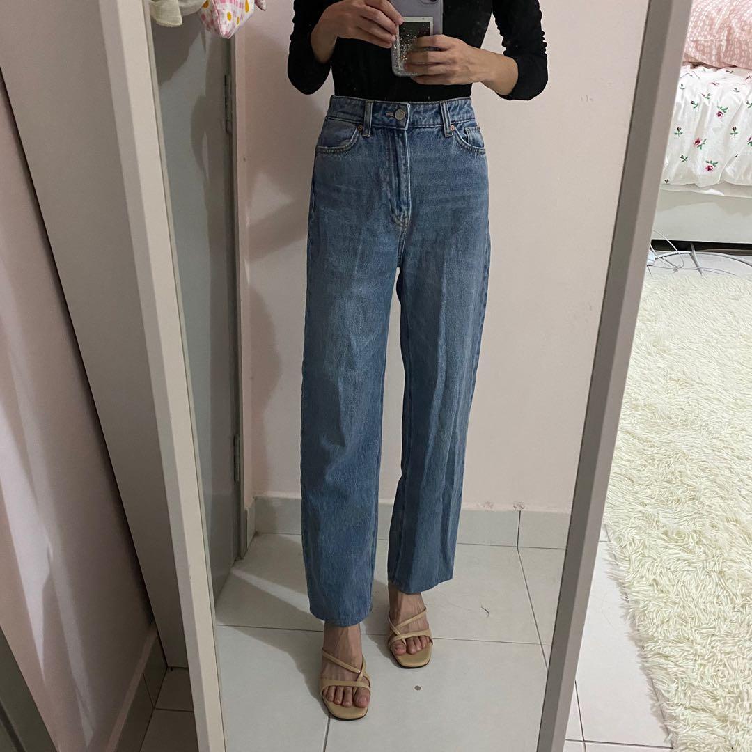 Straight high jeans h&m shop
