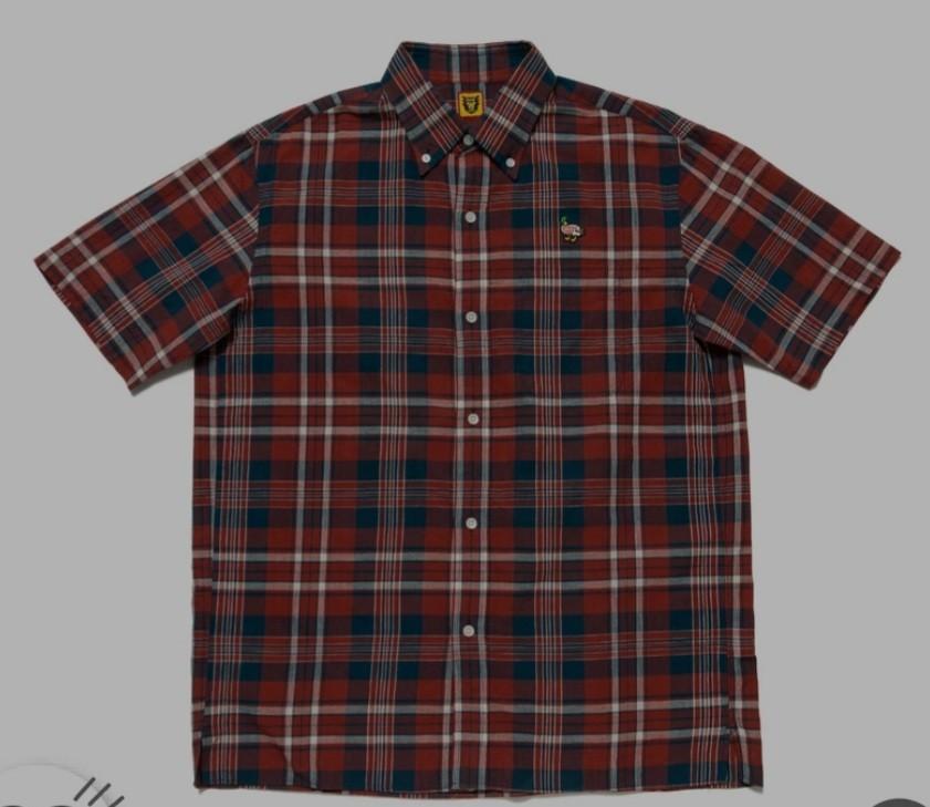 レア】HUMANMADE Checked BD shirt ネイビー Lサイズ｜ファッション