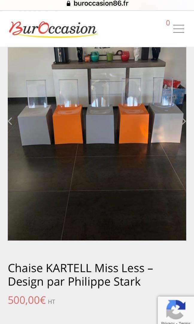 Kartell Miss Less Chair 100 Authentic Removal Sale