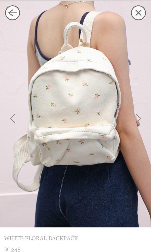 brandy melville floral backpack, Women's Fashion, Bags & Wallets, Crossbody Bags on Carousell