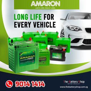 Long Life Amaron Car Battery (Car Battery Replacement Available) Promos