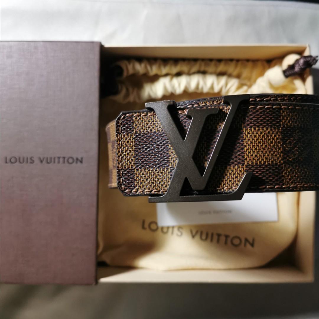 LOUIS VUITTON LV INITALS DAMIER EBENE BELT