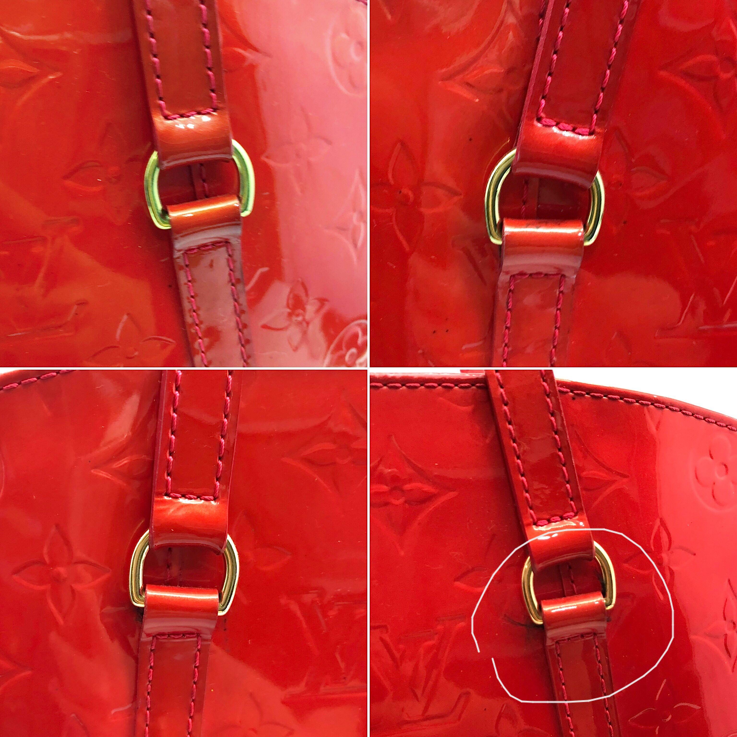 Red Louis Vuitton Vernis Avalon GM Shoulder Bag