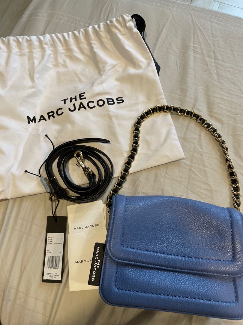 Marc Jacobs The Mini Cushion Bag (Blue), Women's Fashion, Bags & Wallets,  Purses & Pouches on Carousell