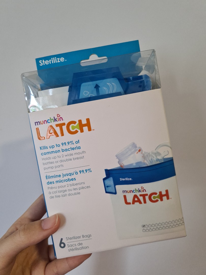 Munchkin Latch Sterilisation Sterilizer Bags, Babies & Kids, Nursing