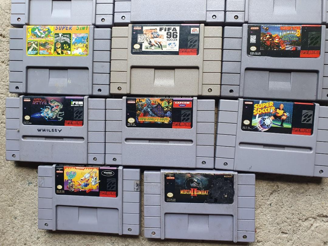 NINTENDO SNES SFC CARTRIDGES (Category: Nintendo) located in Manila. Submitted by kiddgamer (Listing ID 1085774119, Image 2). Description: Prices may vary on titles. Can be delivered nationwide thru Lbc..