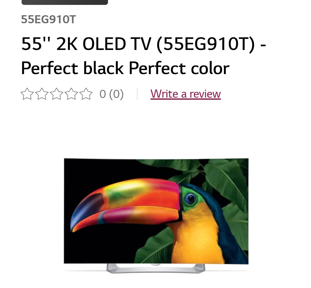 Not working LG OLED TV model EG910T., TV & Home Appliances, TV