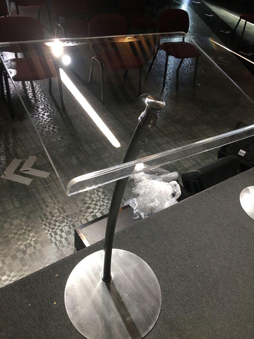 Podium/ Pulpit and Table (Category: Office Furniture & Fixtures) located in San Pedro. Submitted by draftingtablemaker (Listing ID 1085827869, Image 2). Description: Modern Pulpit and Table Acrylic Clear Top Stainless Frame and Base.