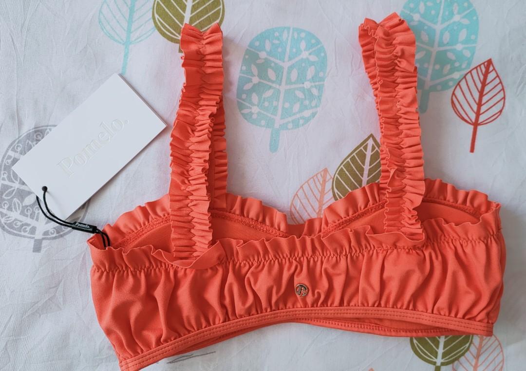 Pomelo Frill Bikini top and Bottom, Women's Fashion, Swimwear, Bikinis