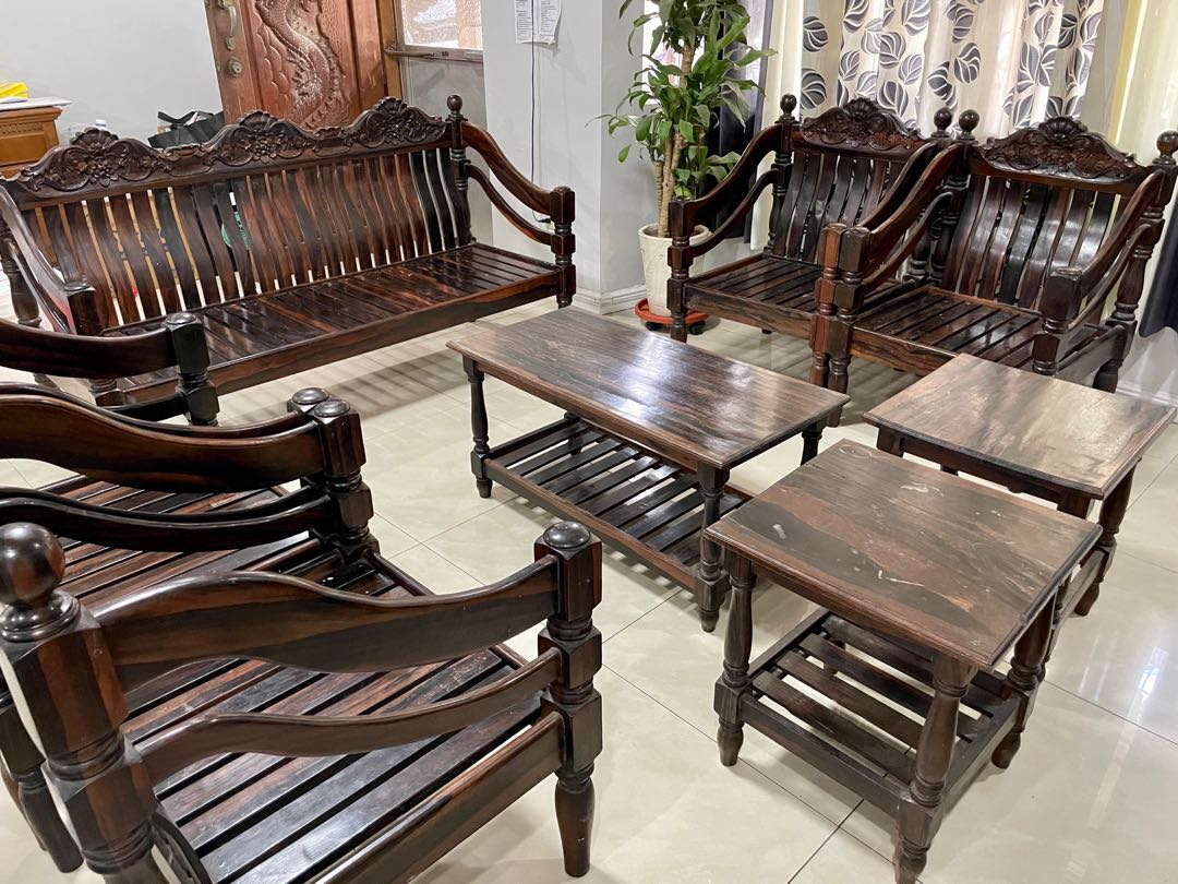 Pure Kamagong Sala Set Furniture Home Living Furniture Sofas