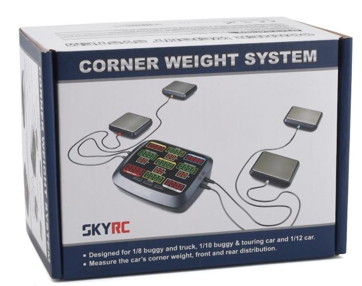 SkyRC Corner Weight RC Car Balancing Scale System Setup (Category: Everything Else Others) located in Marikina City. Submitted by skowshop (Listing ID 1085799293, Image 2). Description: 4 LED screens for displaying percentage of weights distribution. 4 large, easy to clean aluminum weighting surface and easy to use 3 button operation. Measurements can be displayed in gram, oz. Highly accurate weight measurement in 0.1g increments (equivalent to 0
